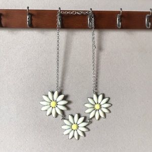 Silver sunflower necklace!!
